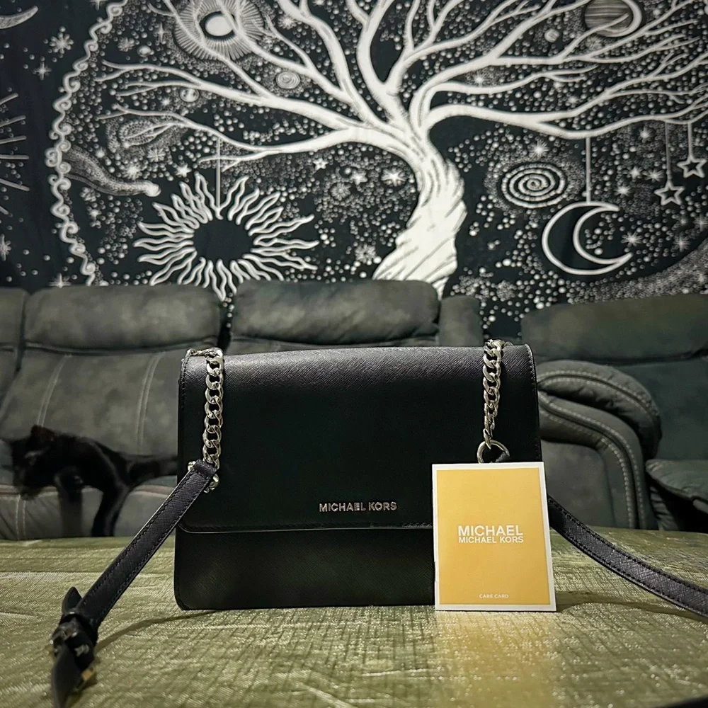 Vintage Y2K Michael Kors Black Leather Crossbody purse ❌80% OFF SALE❌ - Picture 12 of 14